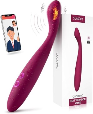 Heated G-Spot Vibrator Sex Toy - SVAKOM 2024 Updated APP Remote Control Heating Finger Vibrators with 5 * 5 Vibrations - Clitoral Vibe Personal Wand Massagers Adult Sex Toys for Women Climax Pleasure