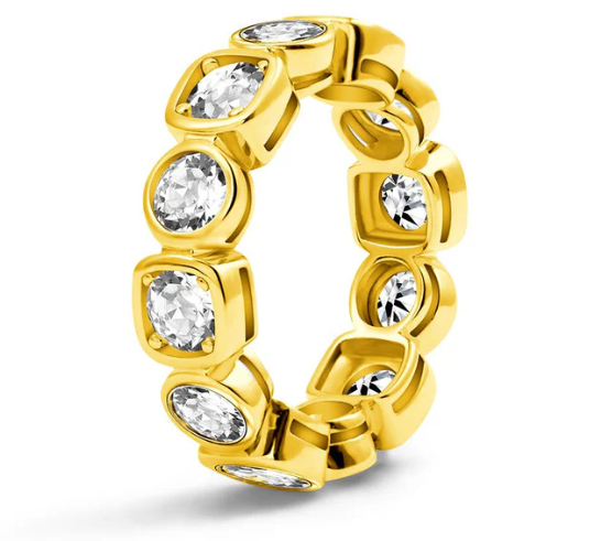 S925 6ct Round D Color VVS Synthetic Moissanite Luxury Hip Hop Ring For Men Women