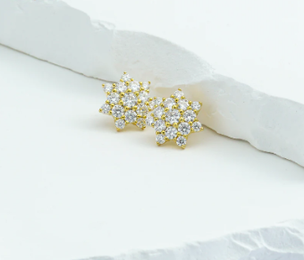 S925 HALO SYNTHETIC MOISSANITE STUD EARRING FOR MEN WOMEN GIFT