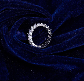 S925 4.8ct Marquise Synthetic Moissanite Eternity Band