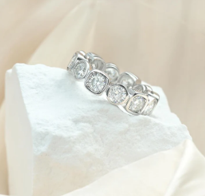 S925 6ct Round D Color VVS Synthetic Moissanite Luxury Hip Hop Ring For Men Women