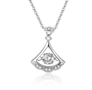 S925 Synthetic Moissanite Diverse Sparkling Charm Necklace Pendant Valentine's Day Lover Gifts for Women