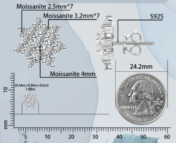 S925 HALO SYNTHETIC MOISSANITE STUD EARRING FOR MEN WOMEN GIFT