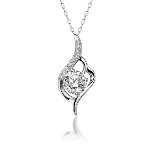S925 Synthetic Moissanite Diverse Sparkling Charm Necklace Pendant Valentine's Day Lover Gifts for Women