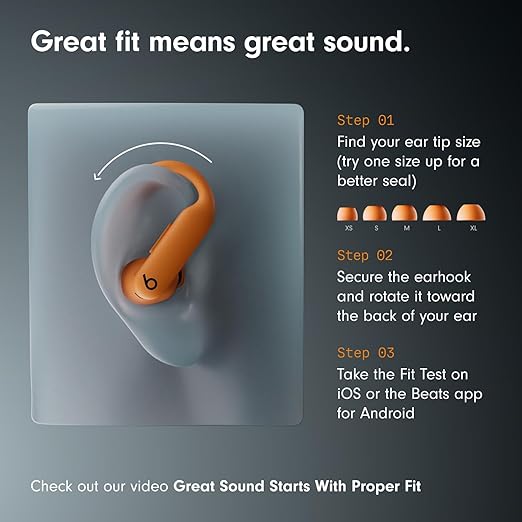 Beats Powerbeats Pro 2 Wireless Bluetooth Earbuds - Noise Cancelling, Heart Rate Monitor, IPX4, Up to 45H Battery & Charging Case, Works with Apple & Android - Electric Orange