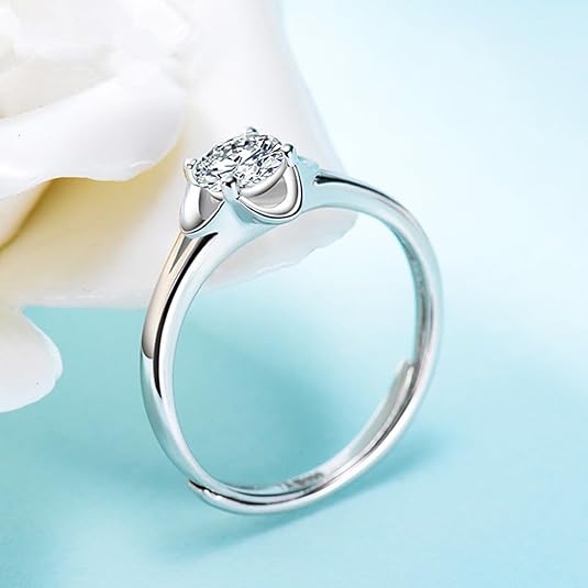 14K White Gold 1 Carat Diamond Ring For Women Wedding Engagement Ring For Womens IGI Certified, Gift For Her, Jewelry For Women