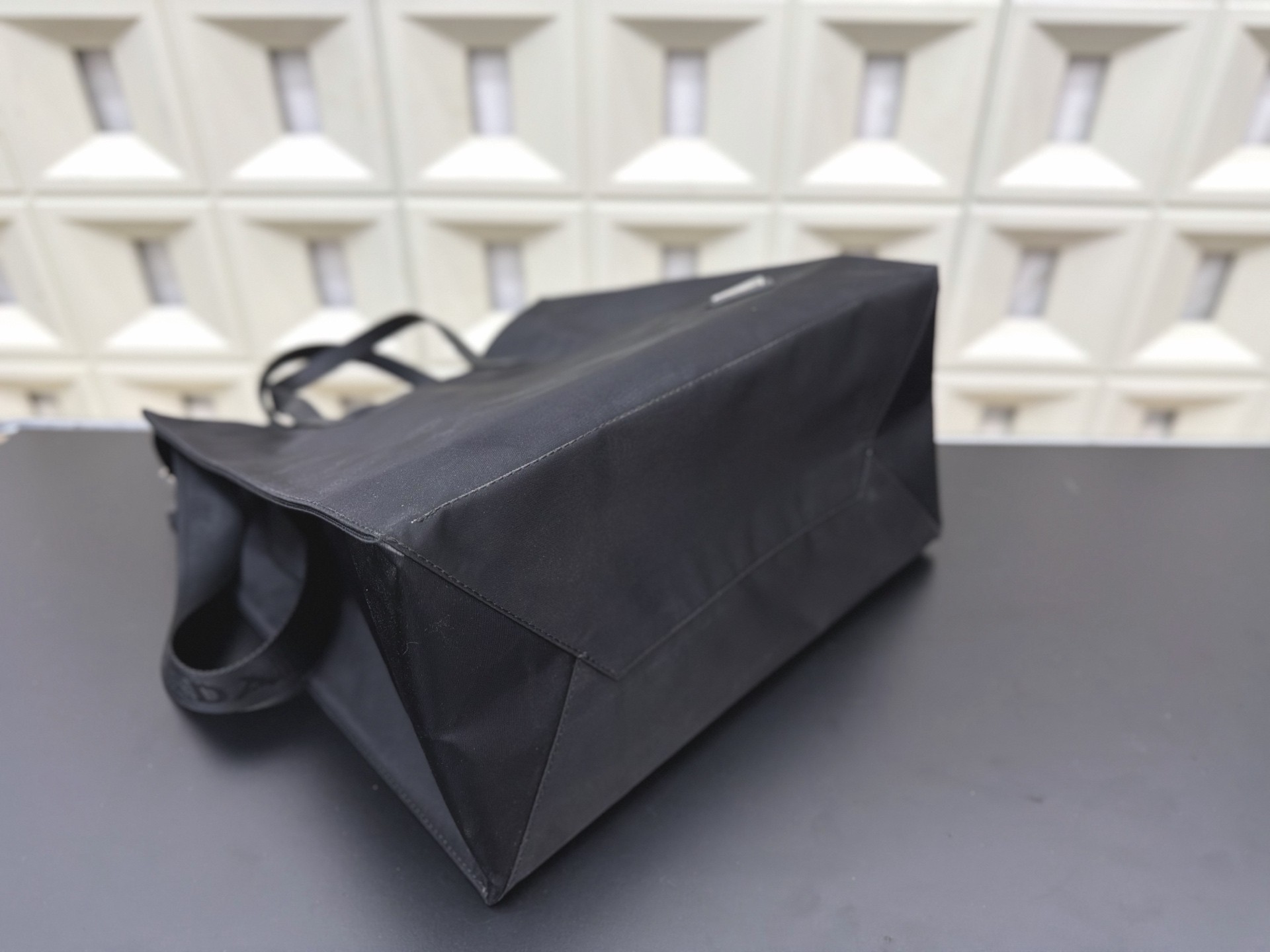 (Prada) Black Nylon Tote Bag