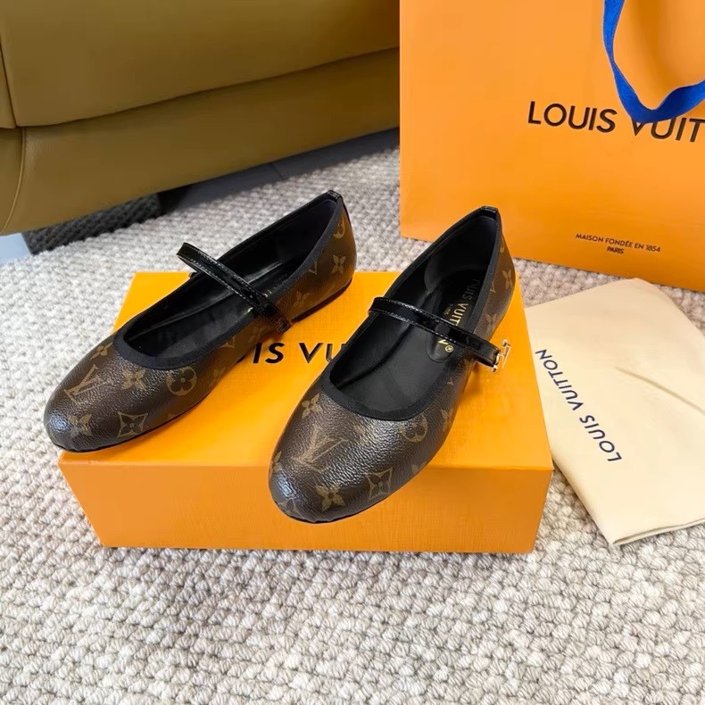 Louis Vuitton's Romy flat ballet shoes.