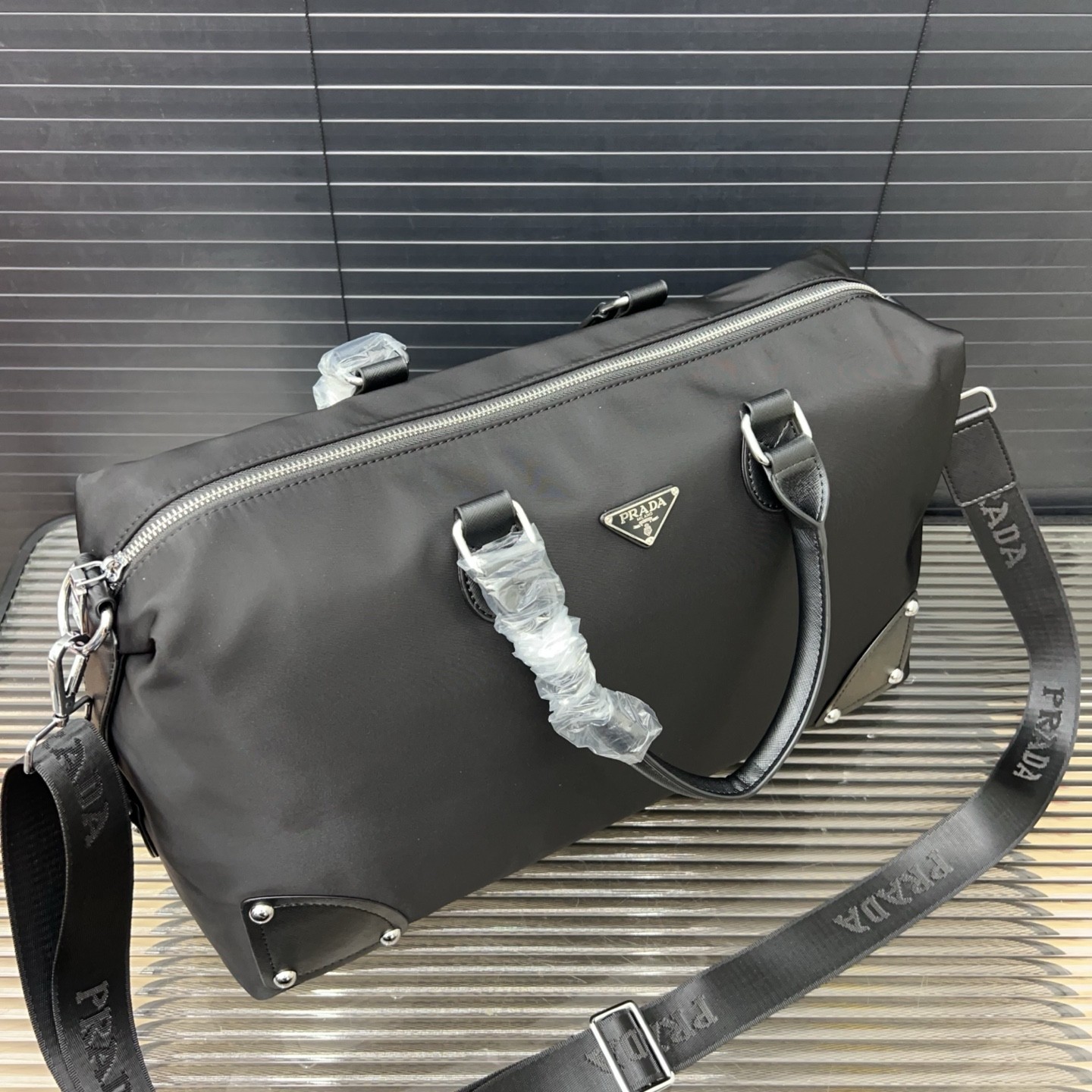 Prada Black Nylon Travel Bag
