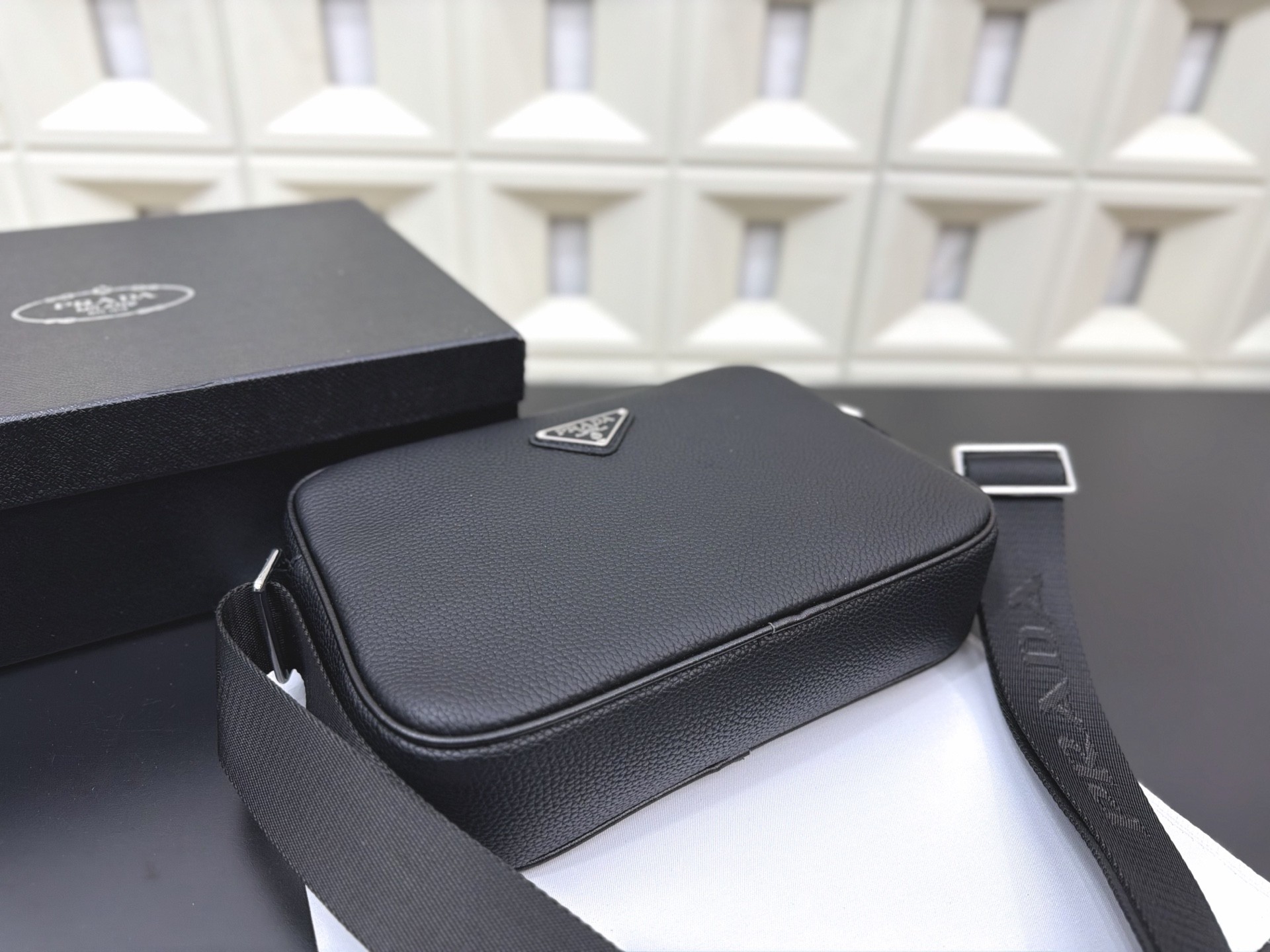 Prada Black Leather Crossbody Bag