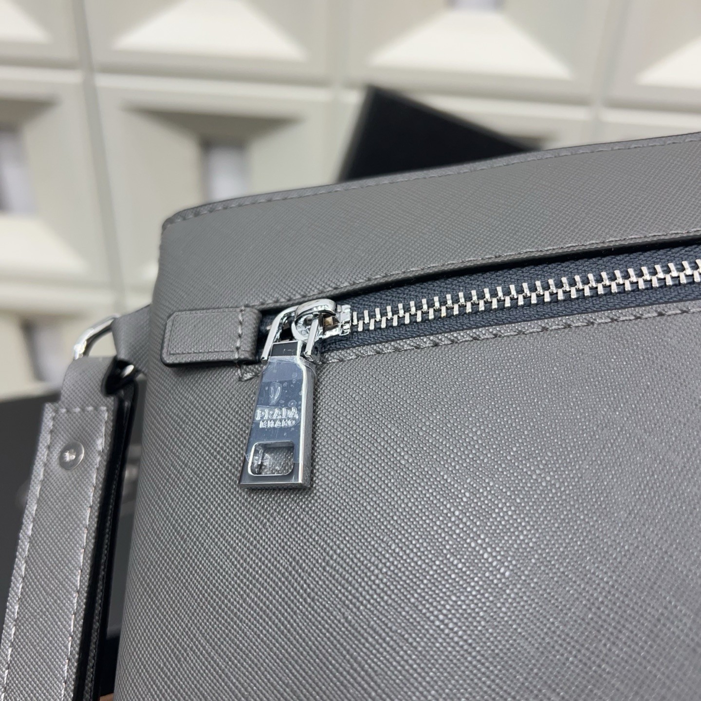 Prada Saffiano Leather Envelope Clutch