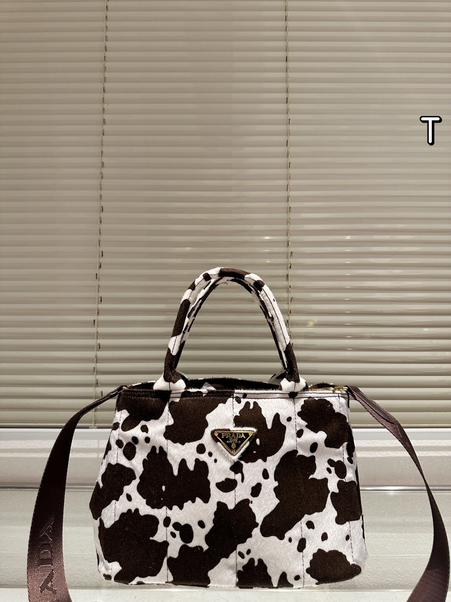 Prada Bonnie Medium Printed Leather Handbag