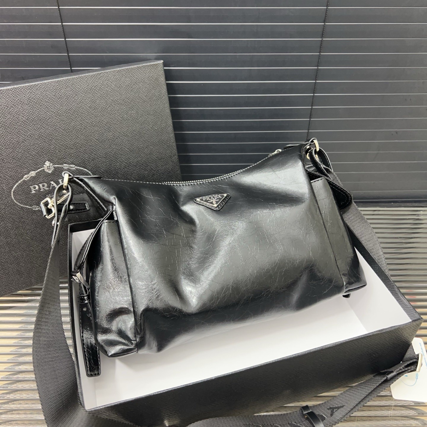 Prada Aimée Medium Leather Shoulder Bag