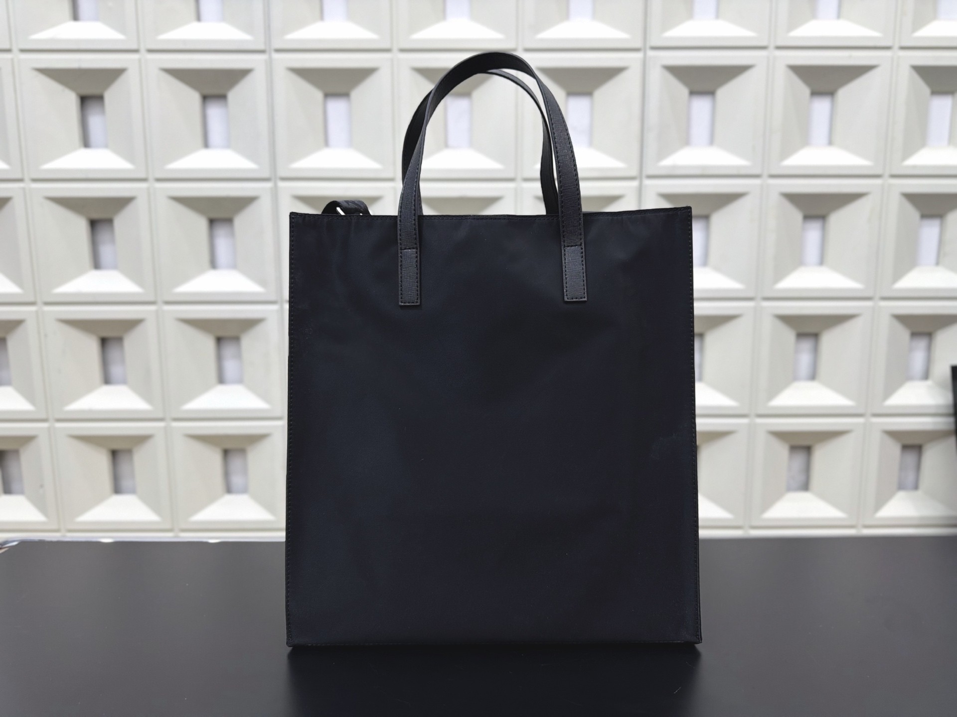 (Prada) Black Nylon Tote Bag