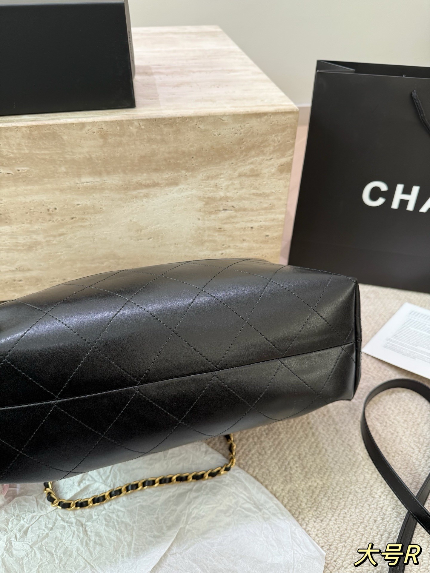 Chanel 25A Series Black Calfskin Hobo Bag
