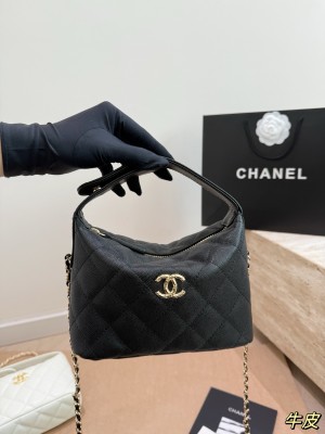 Chanel 25A Quilted Hobo Clutch on Chain