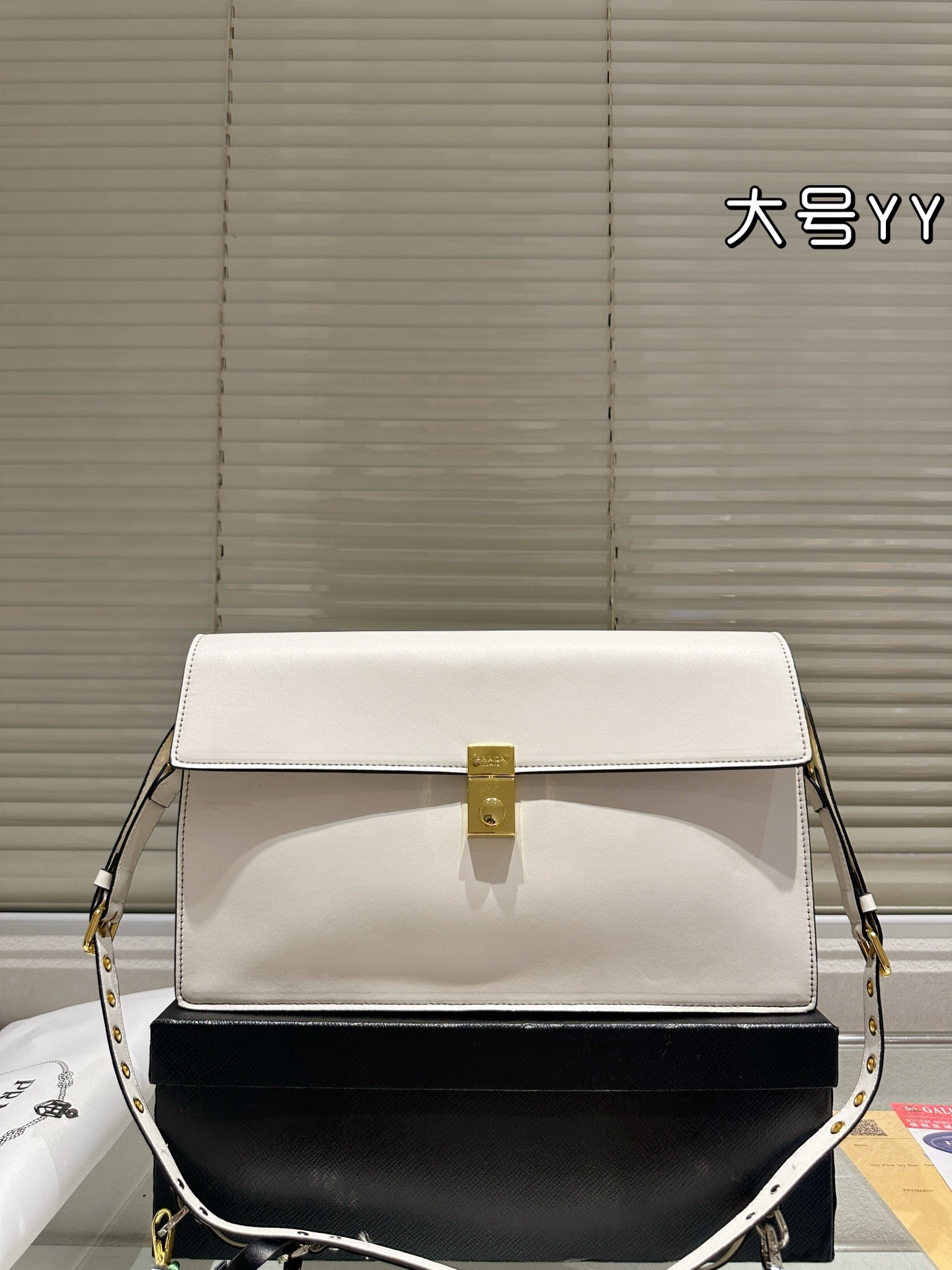 Prada Soft Sound Medium Leather Shoulder Bag.