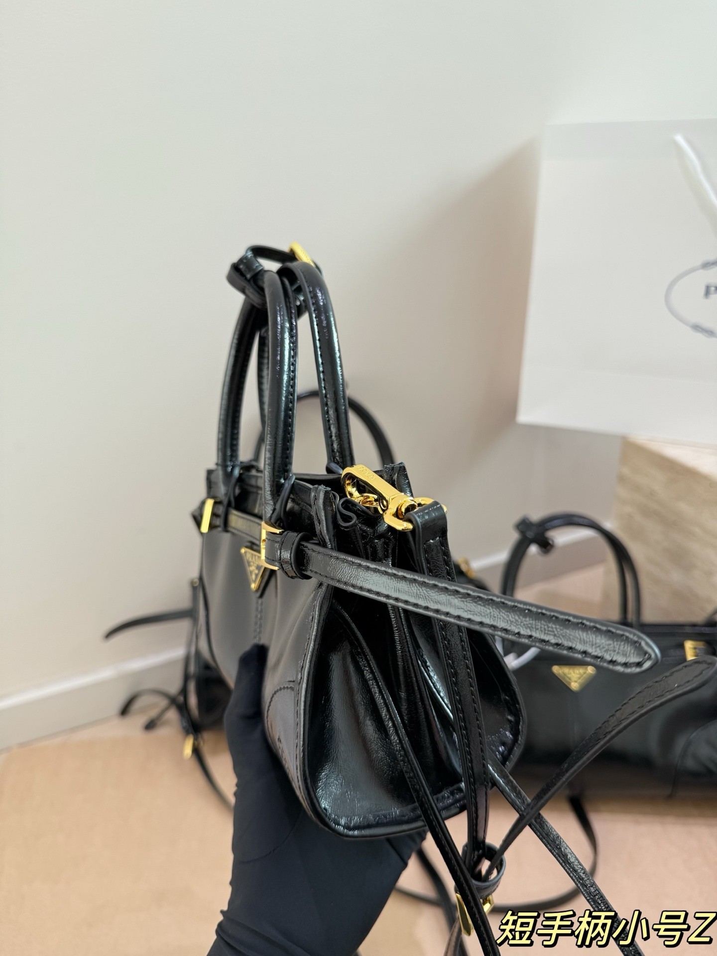 Prada Bonnie Mini Leather Handbag