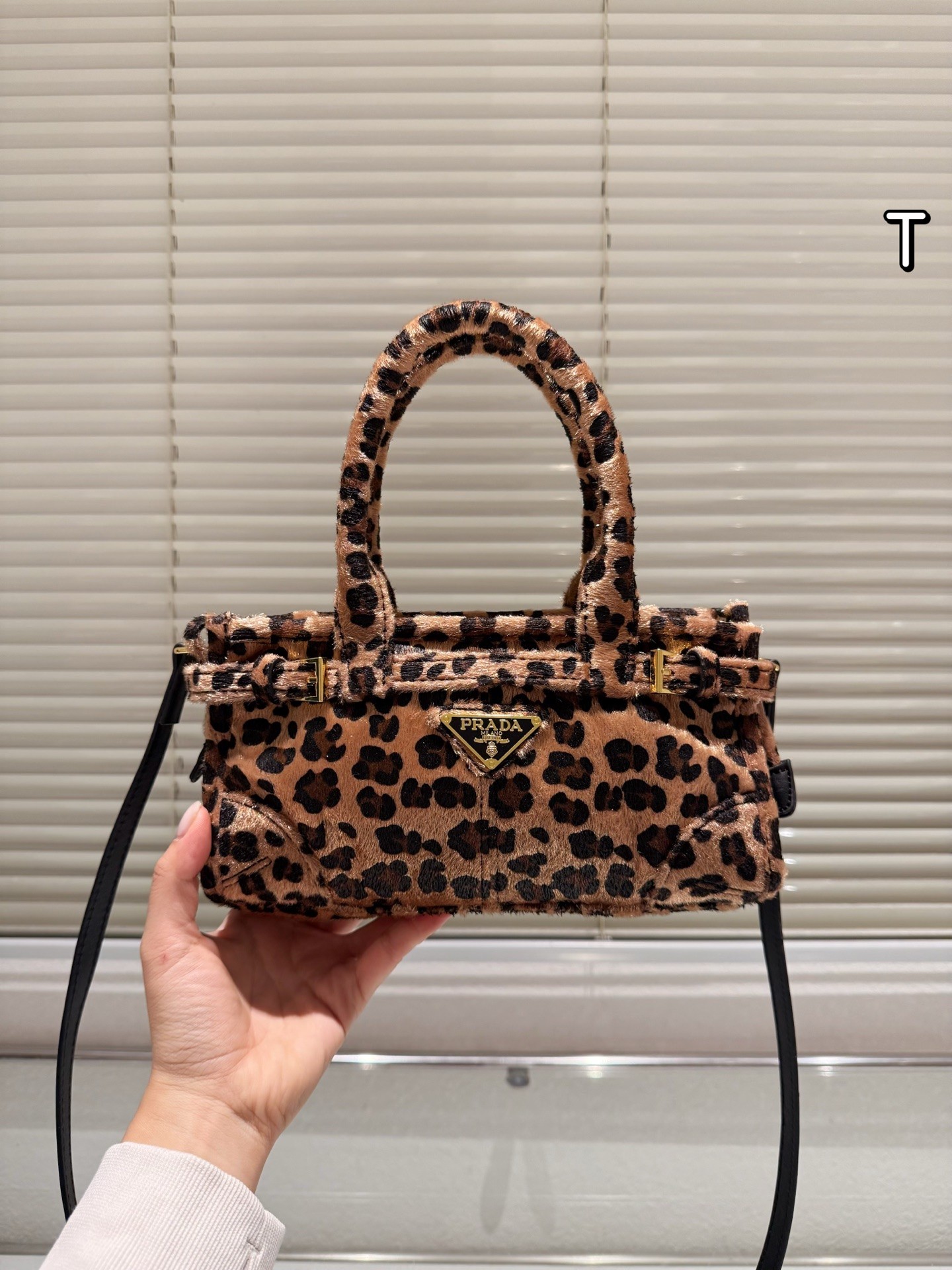 (Prada) Bonnie Mini Printed Leather Tote Bag