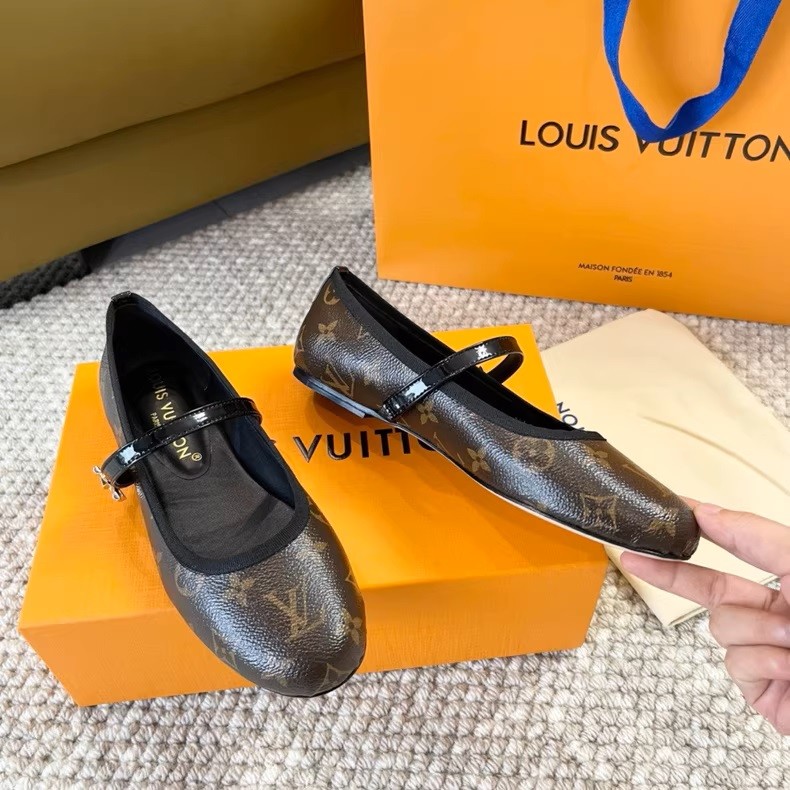 Louis Vuitton's Romy flat ballet shoes.