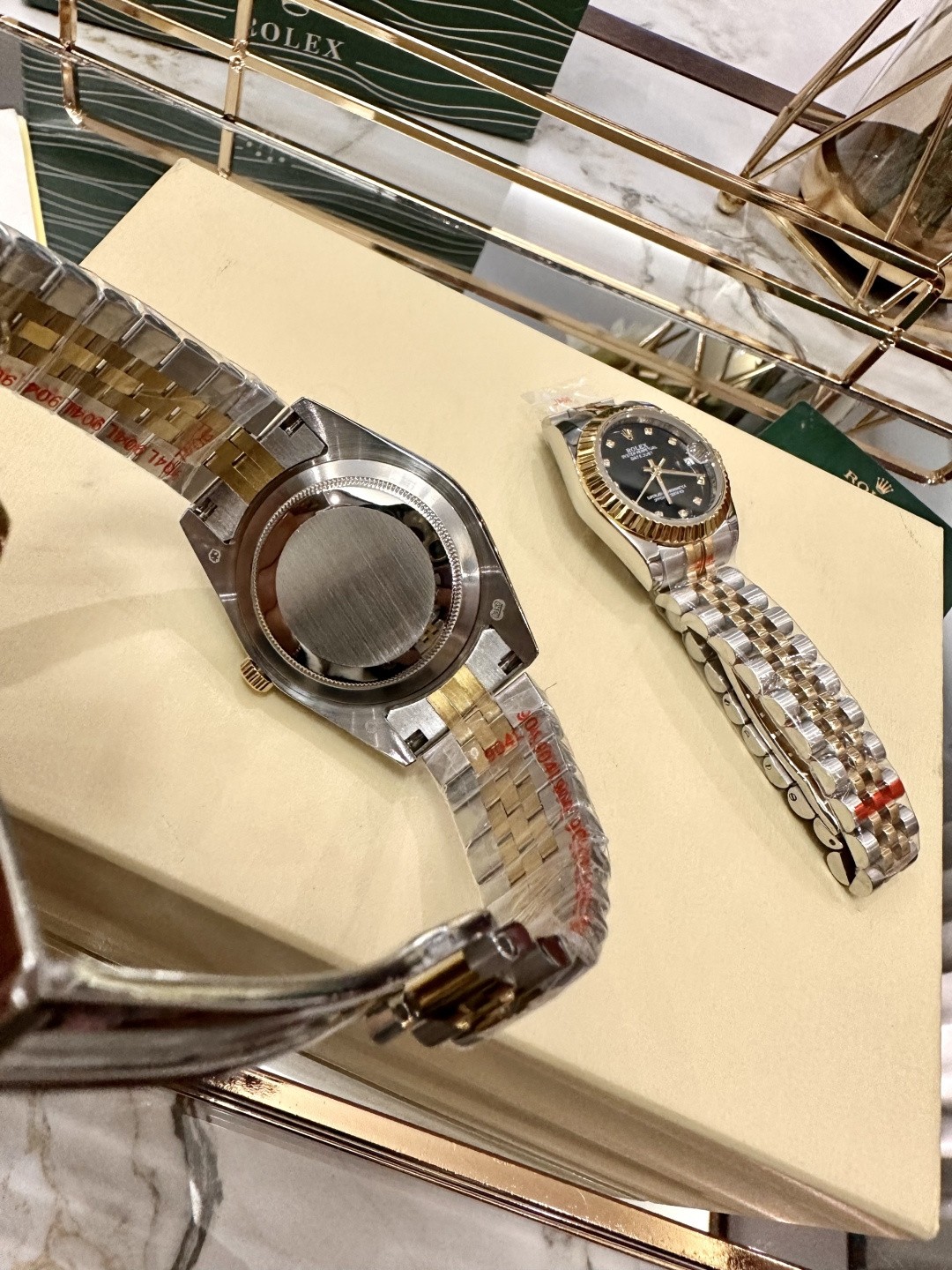 Rolex) Two-tone gold Datejust watch