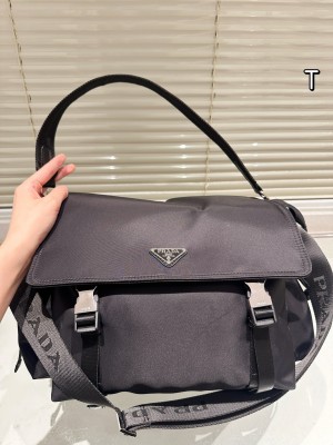 Prada Explore Series Recycled Nylon and Leather Messenger Bag