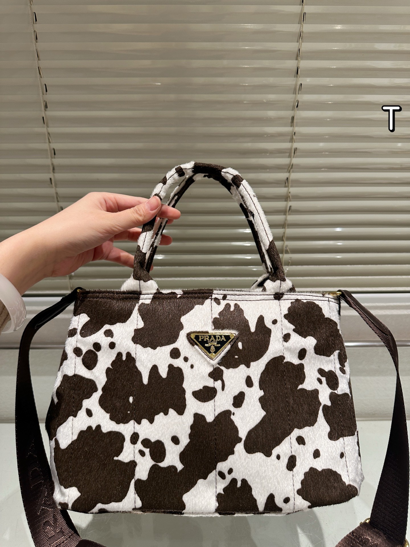 Prada Bonnie Medium Printed Leather Handbag