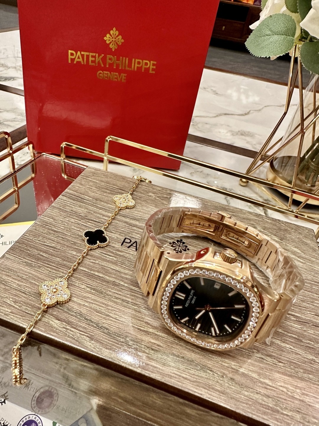 Patek Philippe Nautilus Collection Rose Gold Diamond-Set Watch