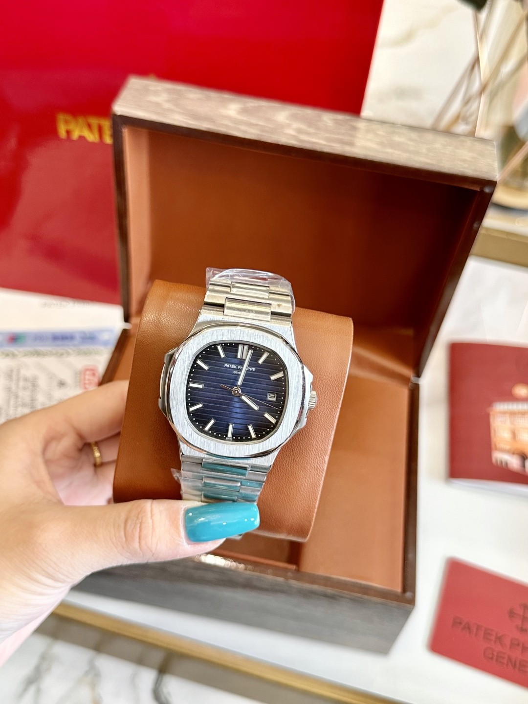 Patek Philippe Nautilus watch.