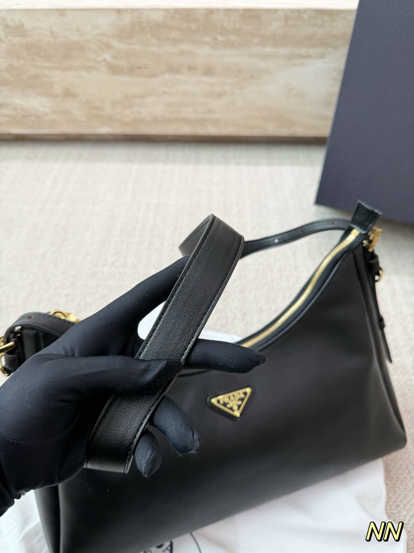 (Prada) Aimée Medium Leather Shoulder Bag