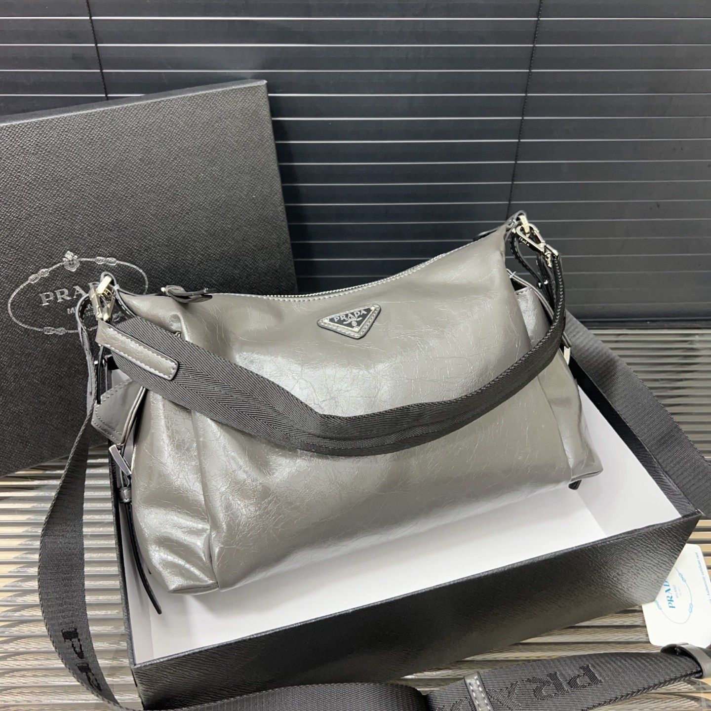 Prada Aimée Medium Leather Shoulder Bag