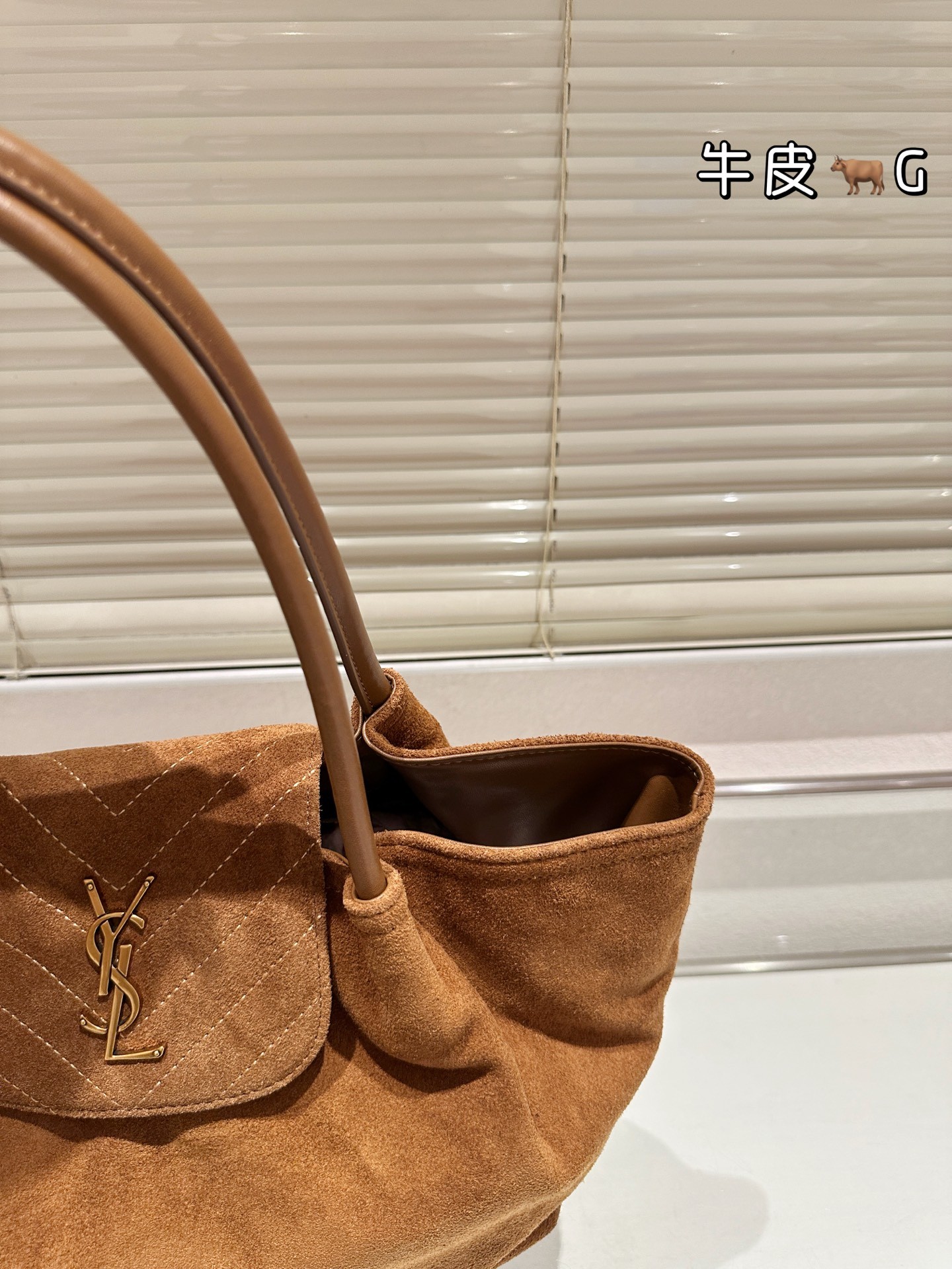 (Saint Laurent) Sac fourre-tout en daim « LE 5 À 7 BEA »