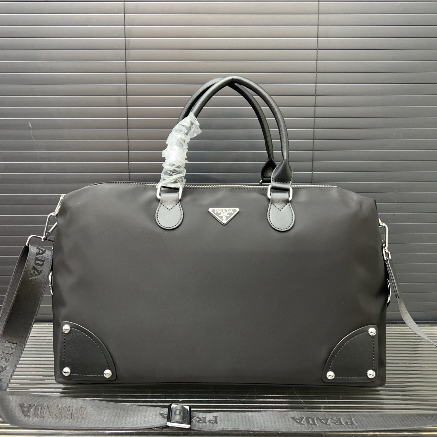 Prada Black Nylon Travel Bag