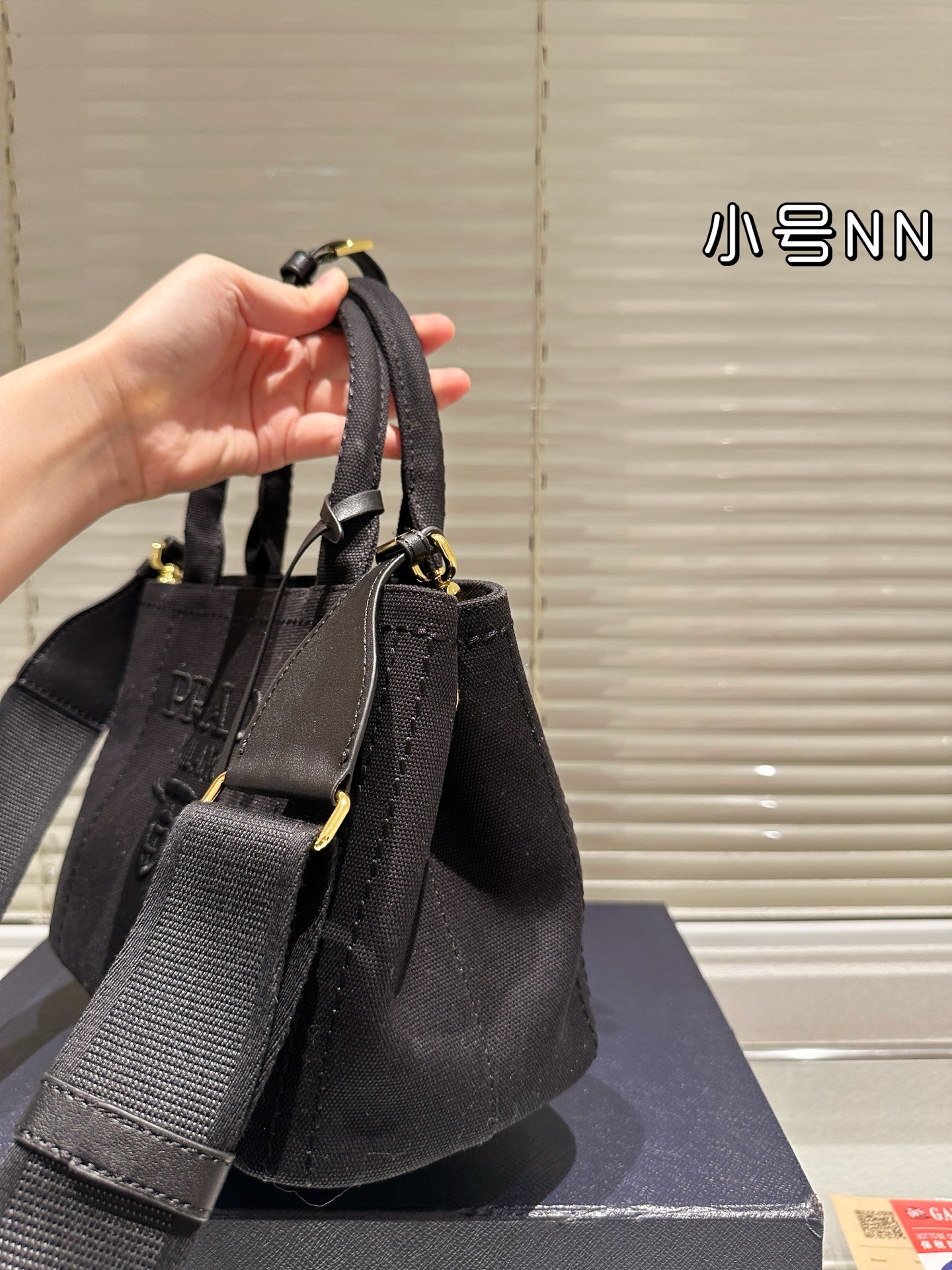 (Prada) Small Cotton Canvas Tote Bag