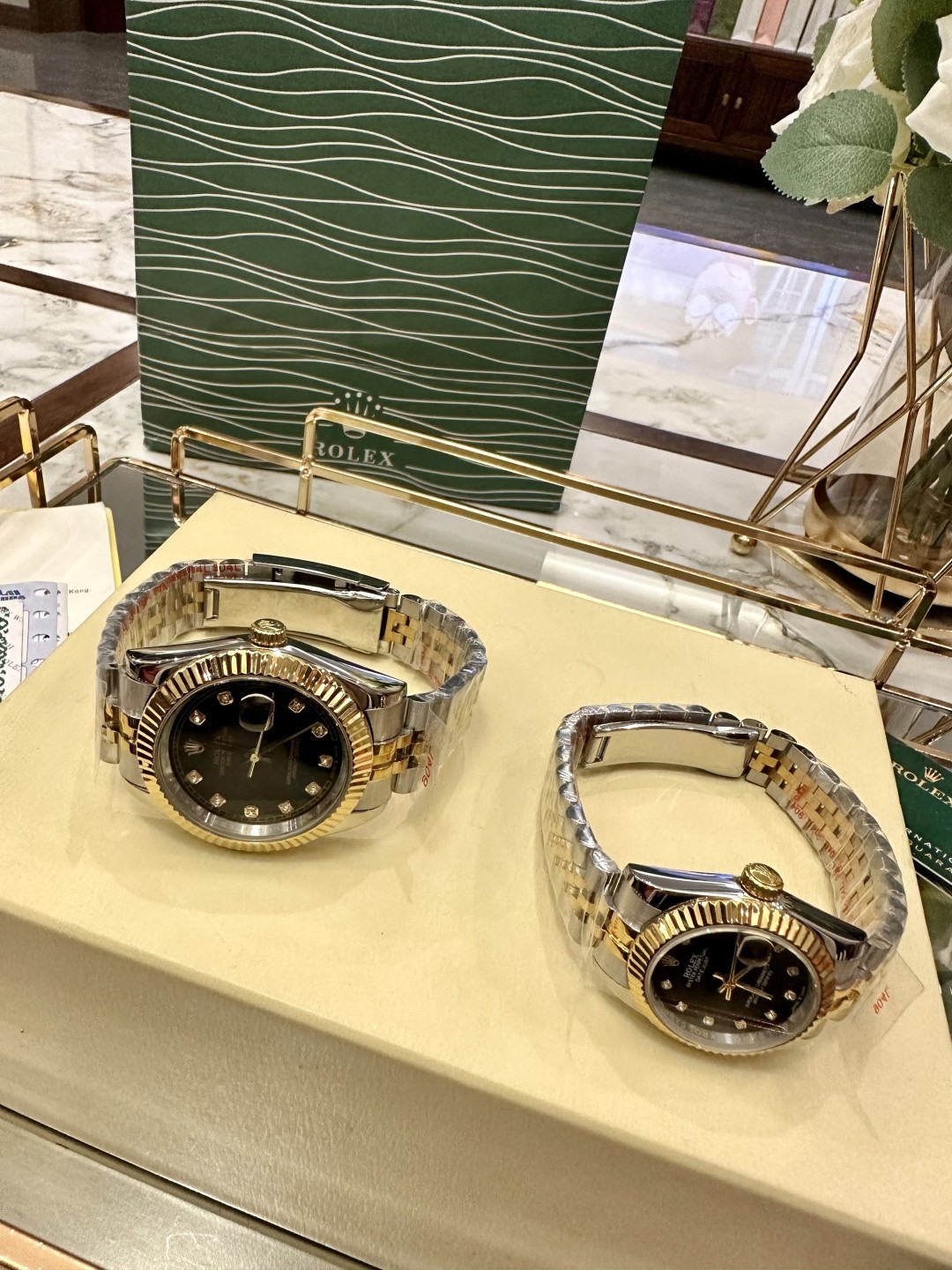 Rolex) Two-tone gold Datejust watch