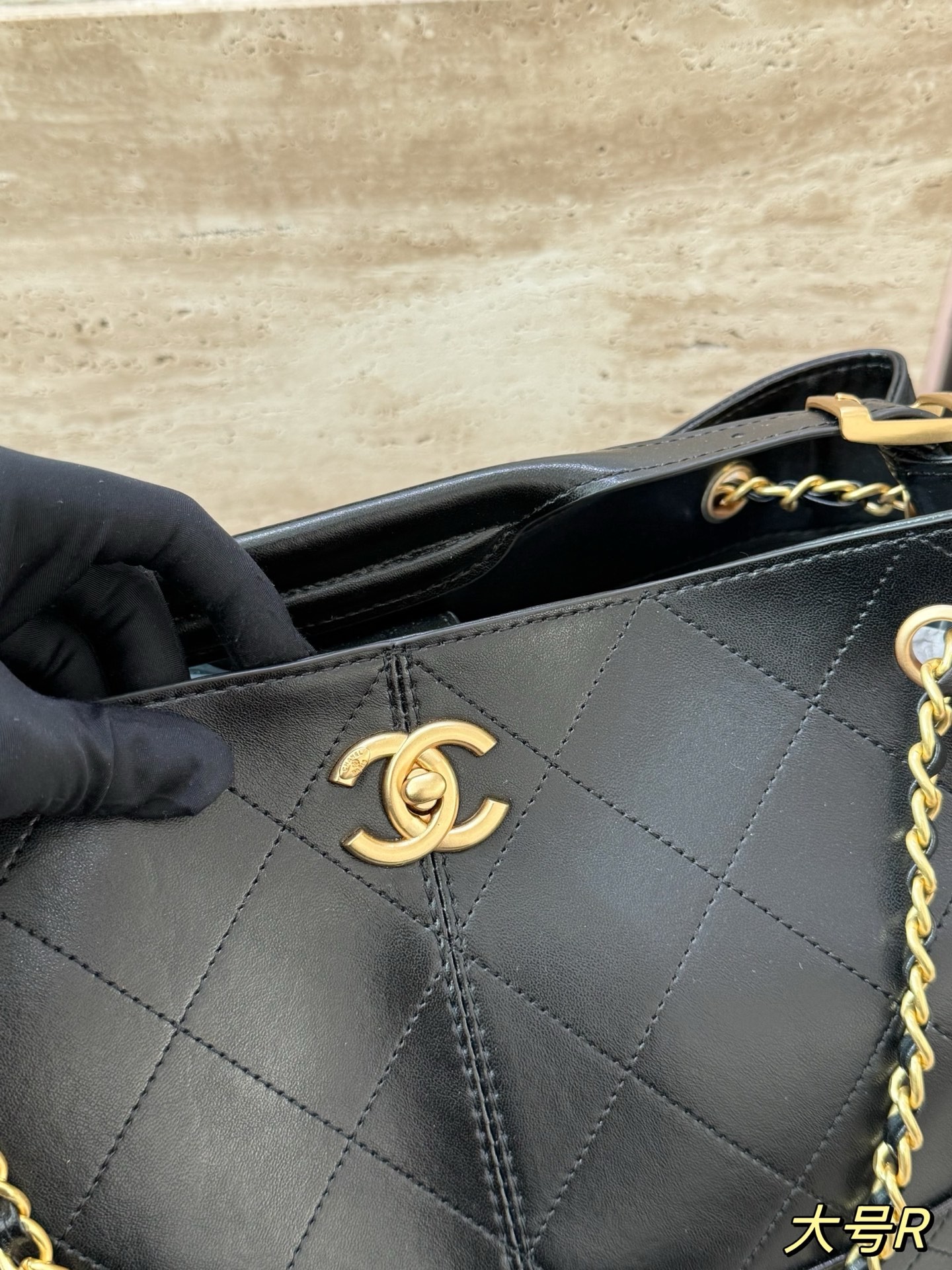 Chanel 25A Series Black Calfskin Hobo Bag