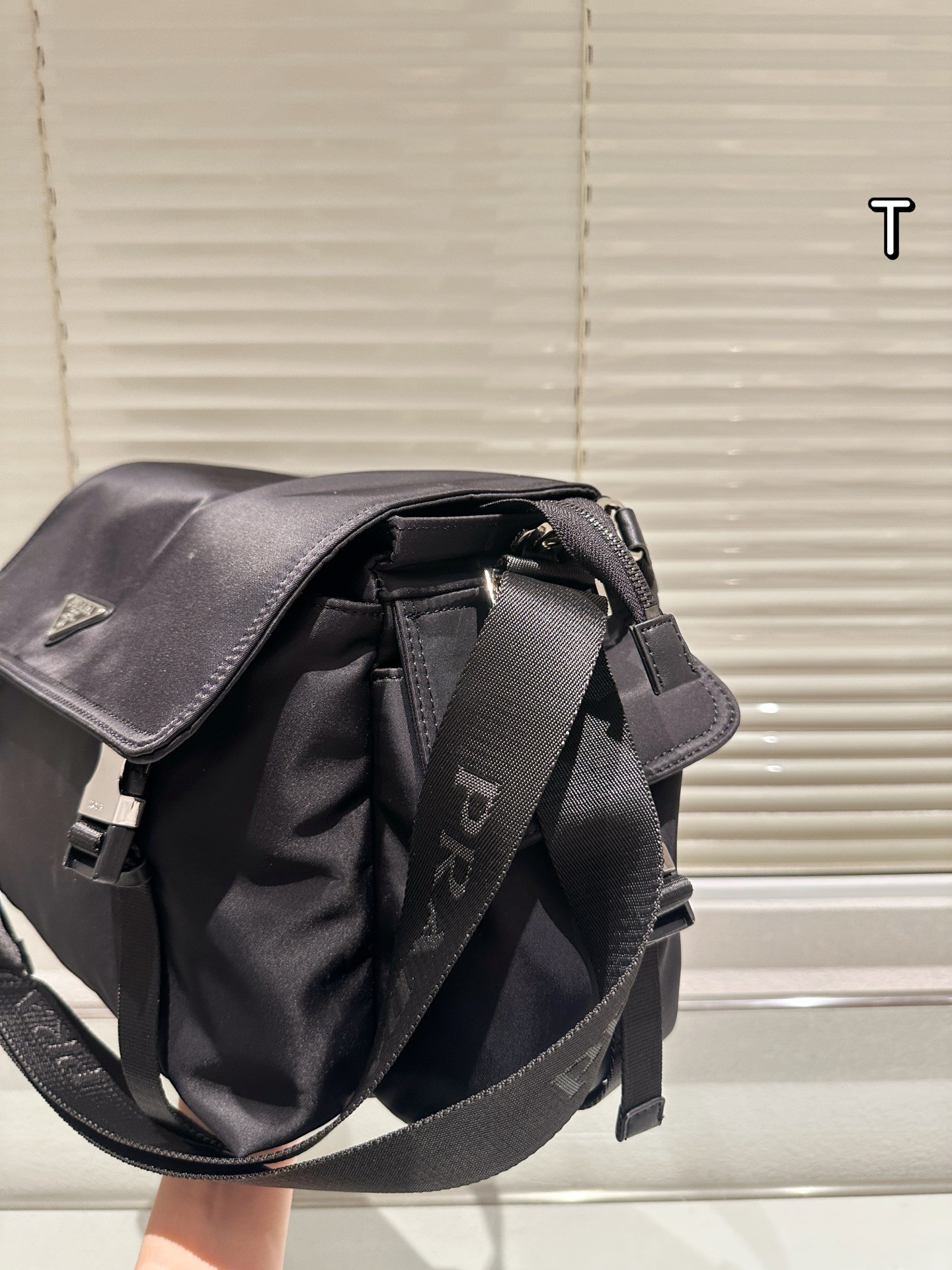 Prada Explore Series Recycled Nylon and Leather Messenger Bag