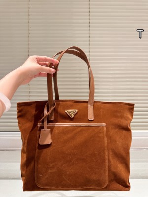 Prada Bonnie Series Suede Tote Bag