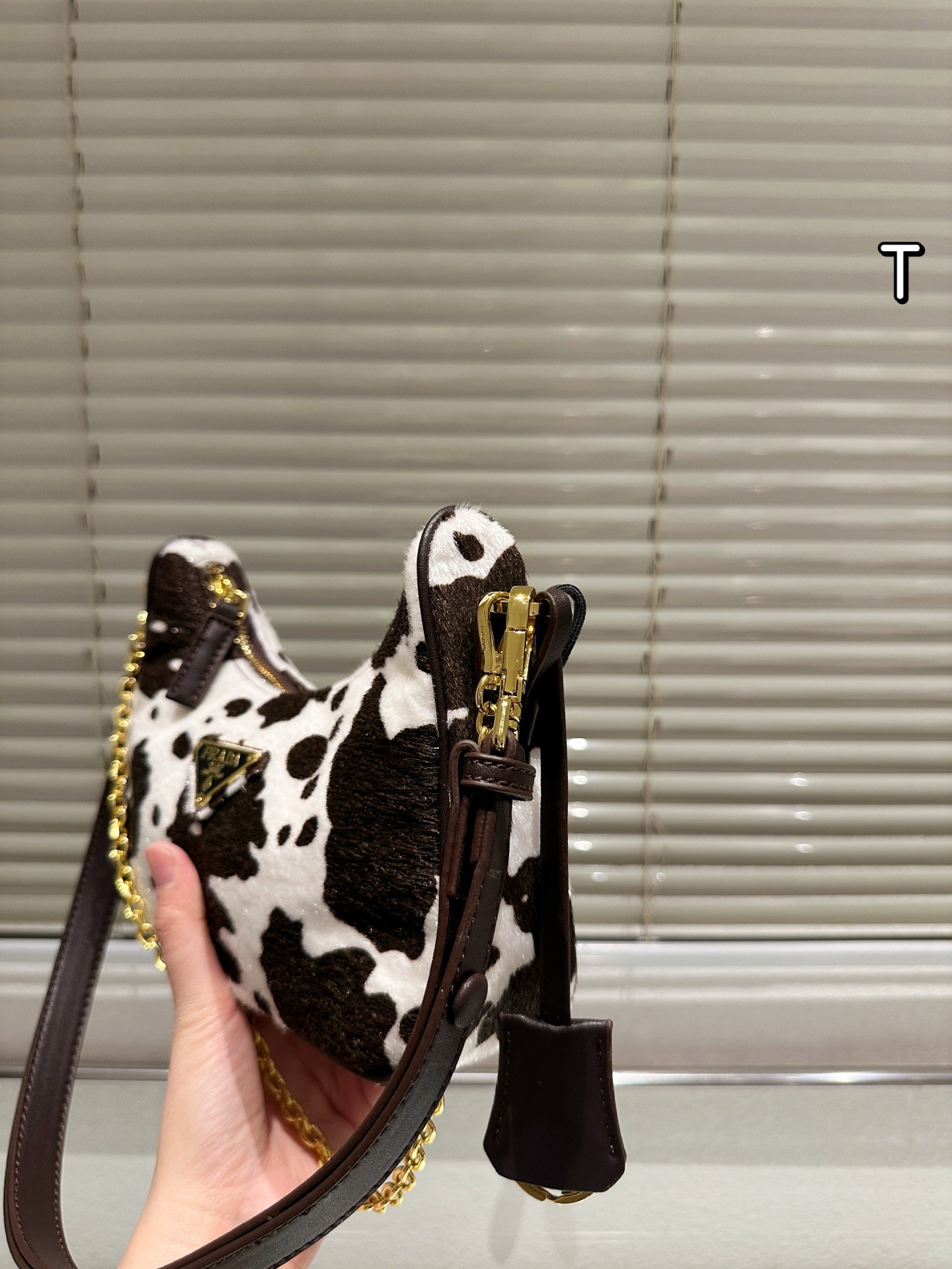 Prada Aimée Medium Printed Leather Shoulder Bag