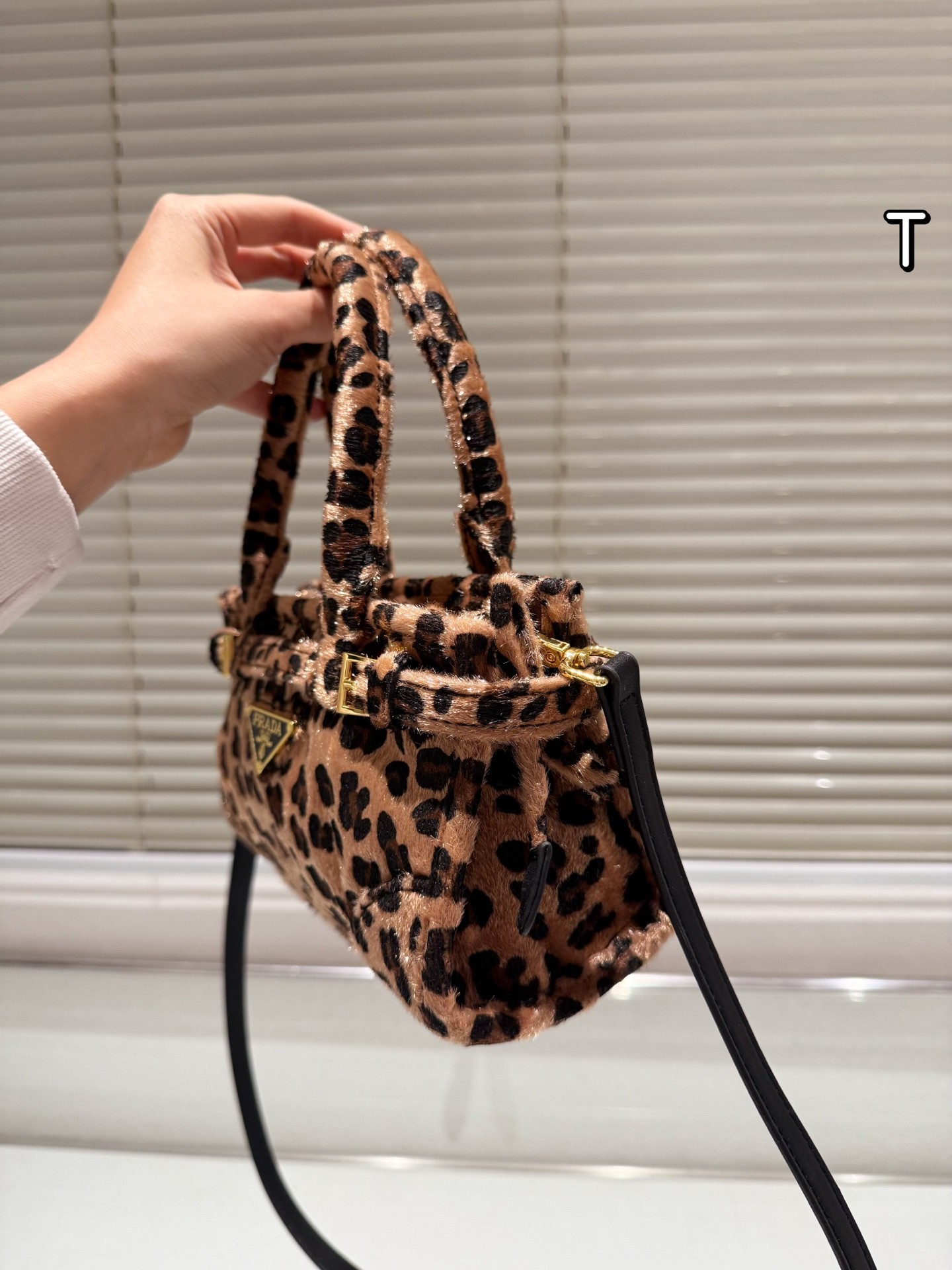 (Prada) Bonnie Mini Printed Leather Tote Bag