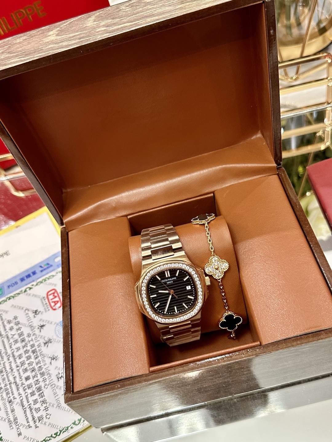 Patek Philippe Nautilus Collection Rose Gold Diamond-Set Watch