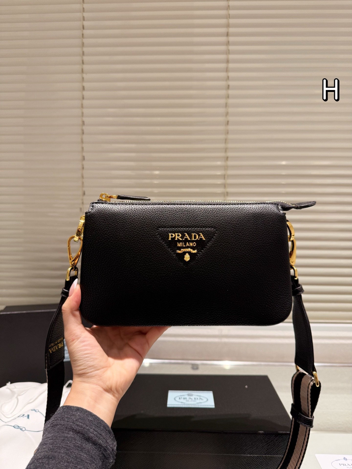 Prada Vitello Phenix Series Crossbody Bag