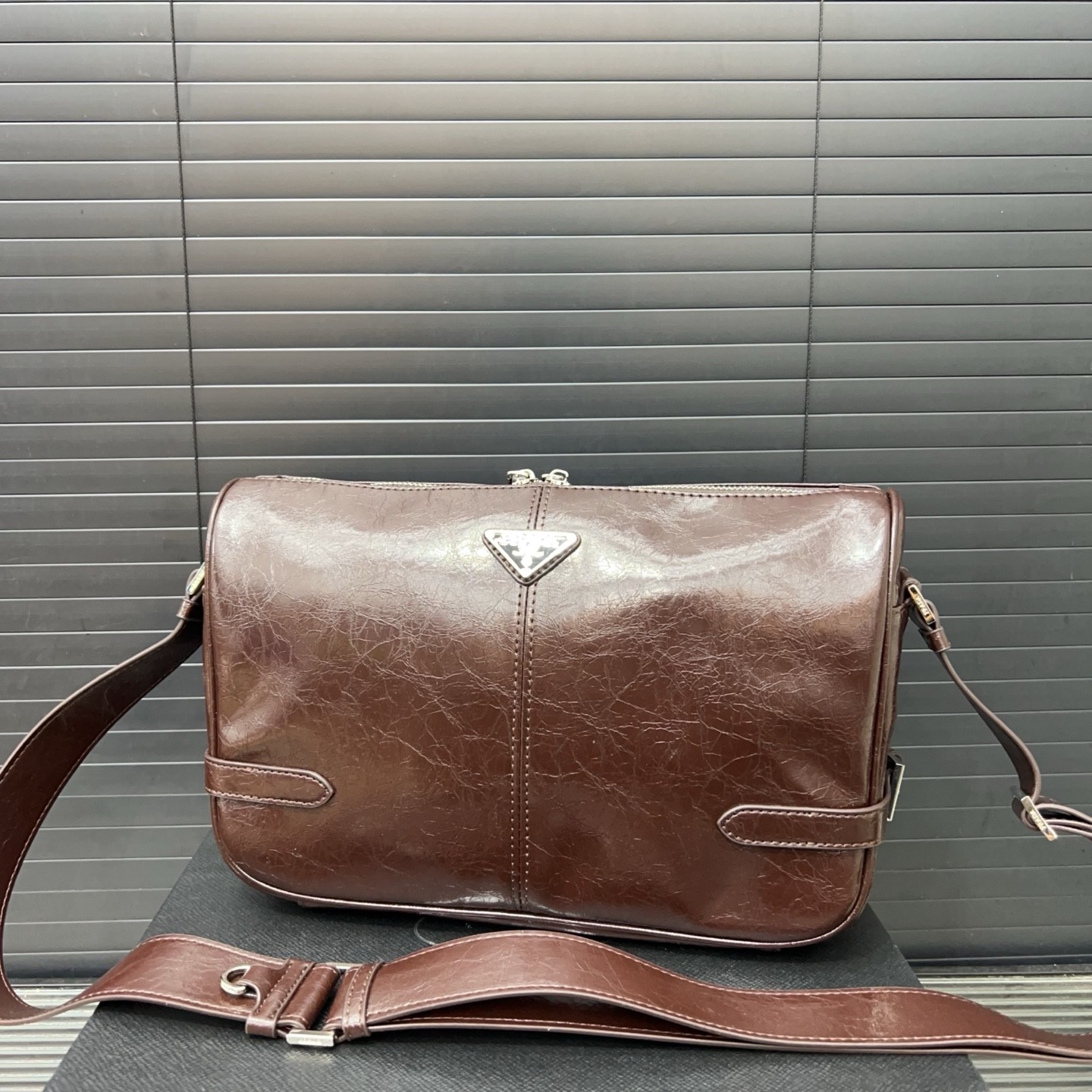 Prada Brown Leather Shoulder Bag