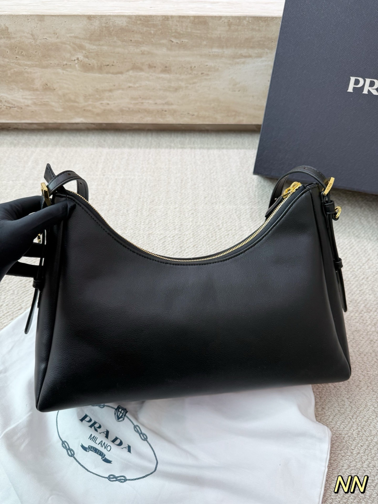 (Prada) Aimée Medium Leather Shoulder Bag