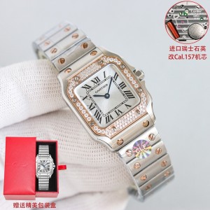 (Cartier) Santos Collection Two-Tone Women's Watch