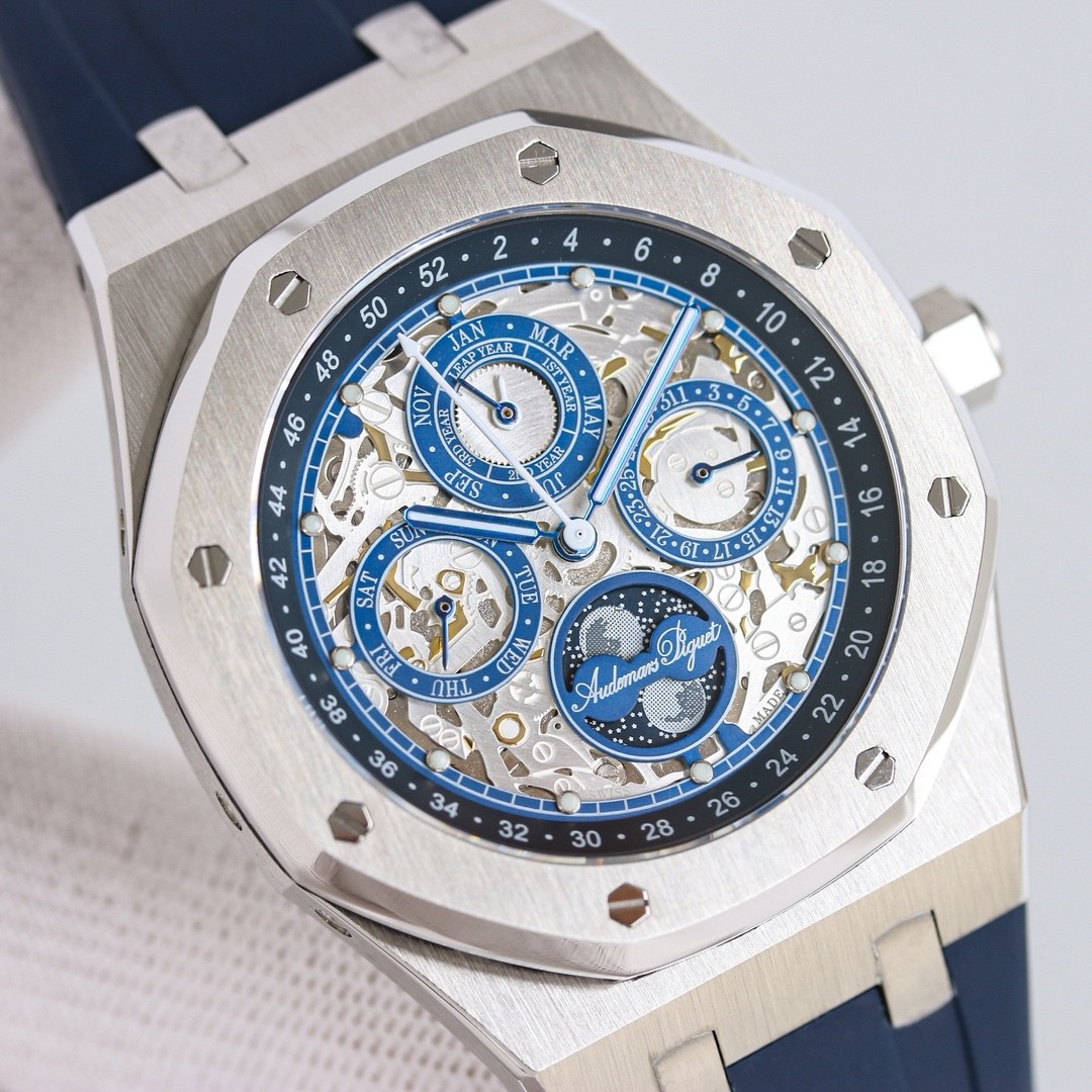 A perpetual calendar watch from the Audemars Piguet Royal Oak collection.