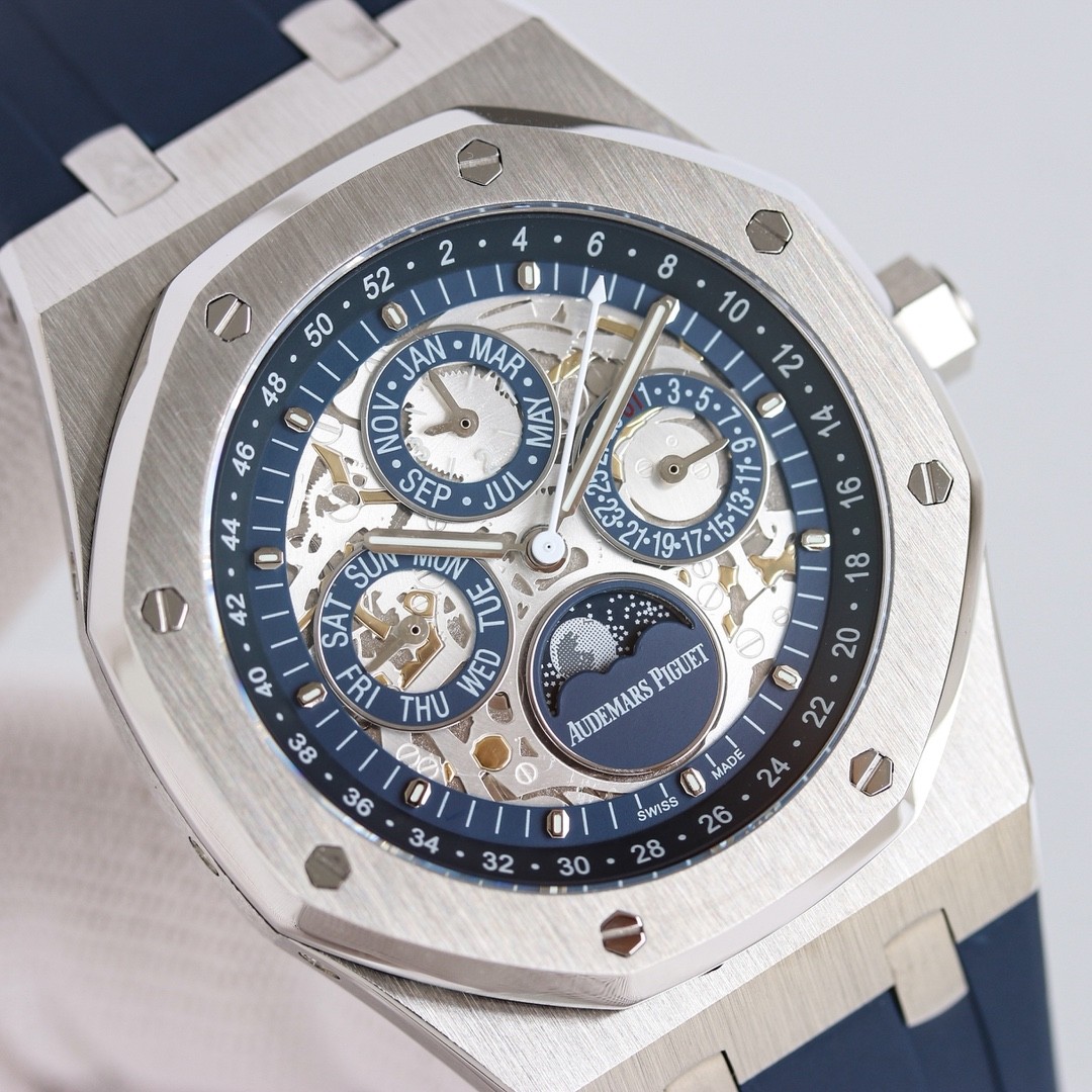 A perpetual calendar watch from the Audemars Piguet Royal Oak collection.