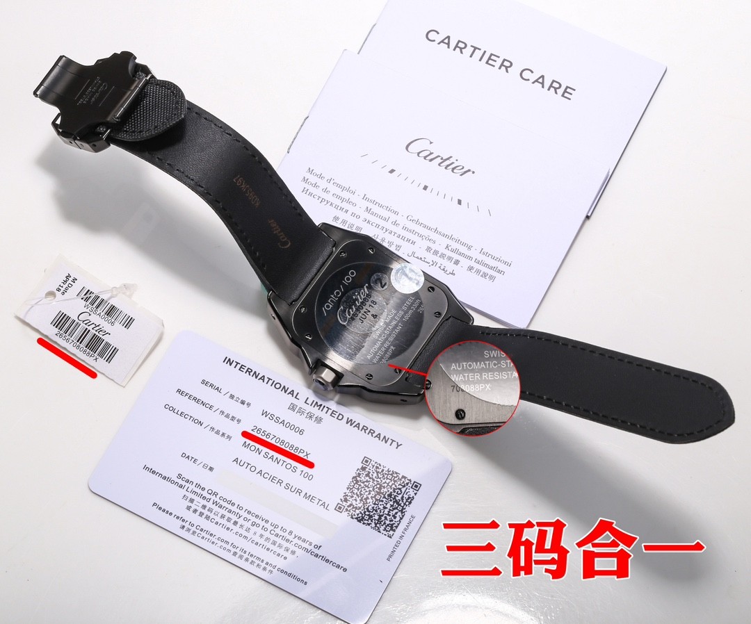 (Cartier) Santos 100 Carbon