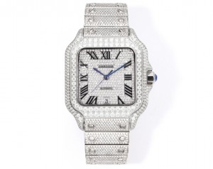 Custom diamond-set models from the Cartier Santos collection