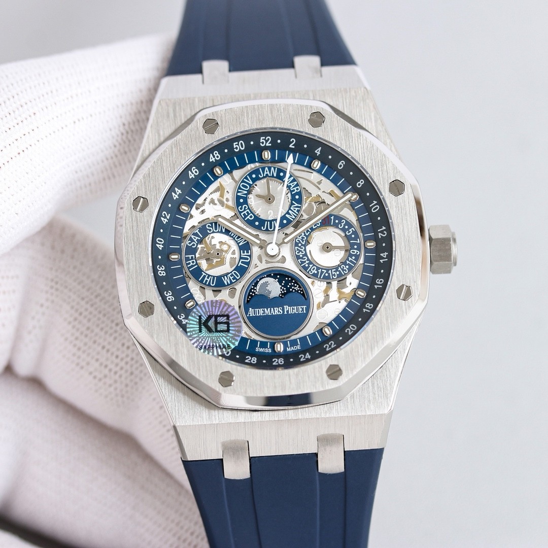 A perpetual calendar watch from the Audemars Piguet Royal Oak collection.